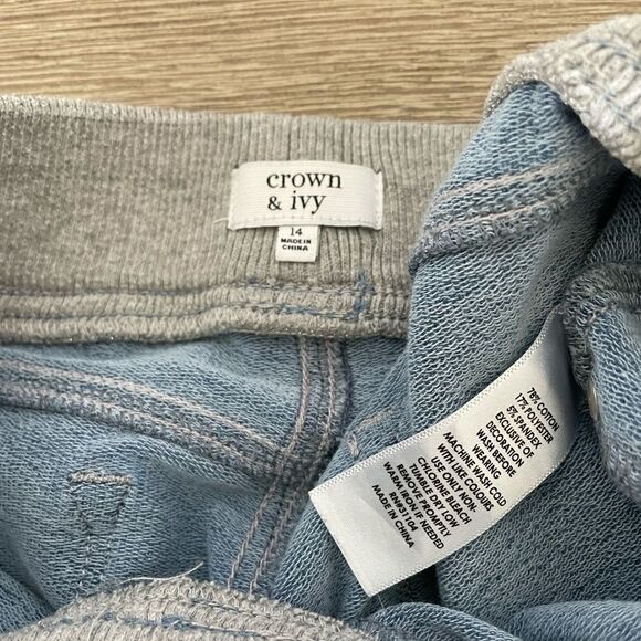 Crown & Ivy Girls Soft Blue Jeggings 14 XL - Picture 5 of 5